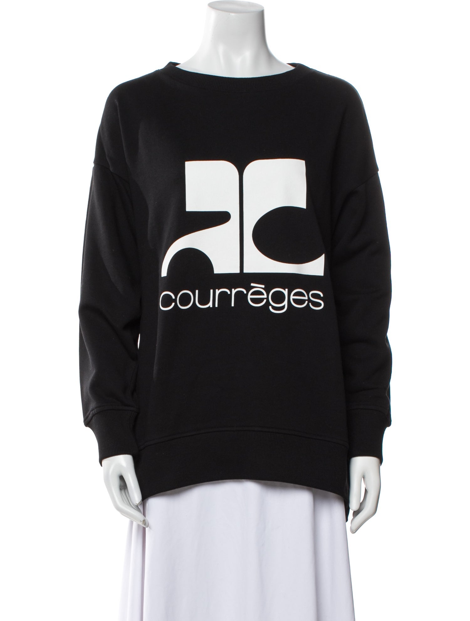Courrèges Graphic Print Crew Neck Sweatshirt