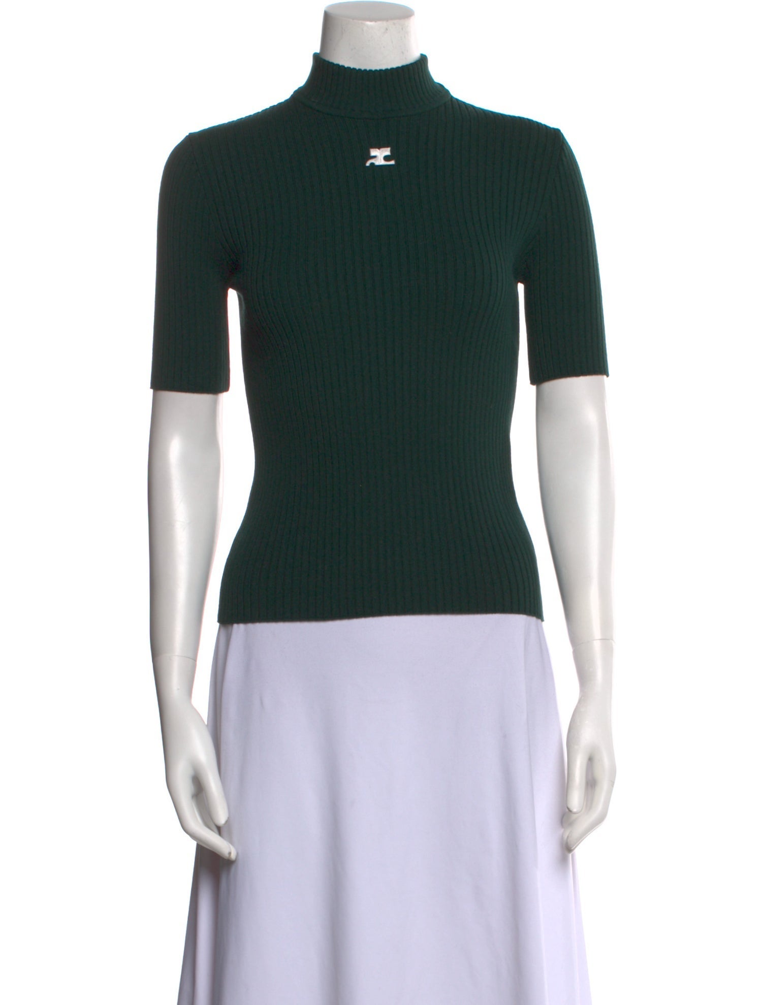 Courrèges Turtleneck Short Sleeve Top