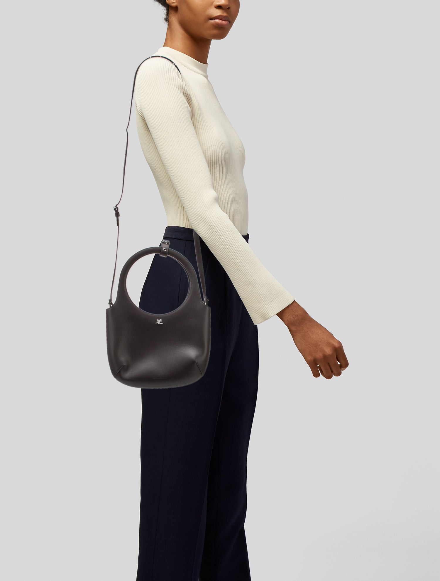 Courrèges Leather Top Handle Bag