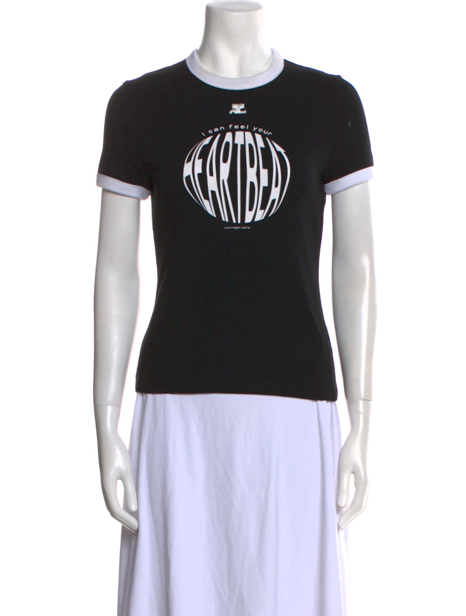 Courrèges Graphic Print Crew Neck T-Shirt