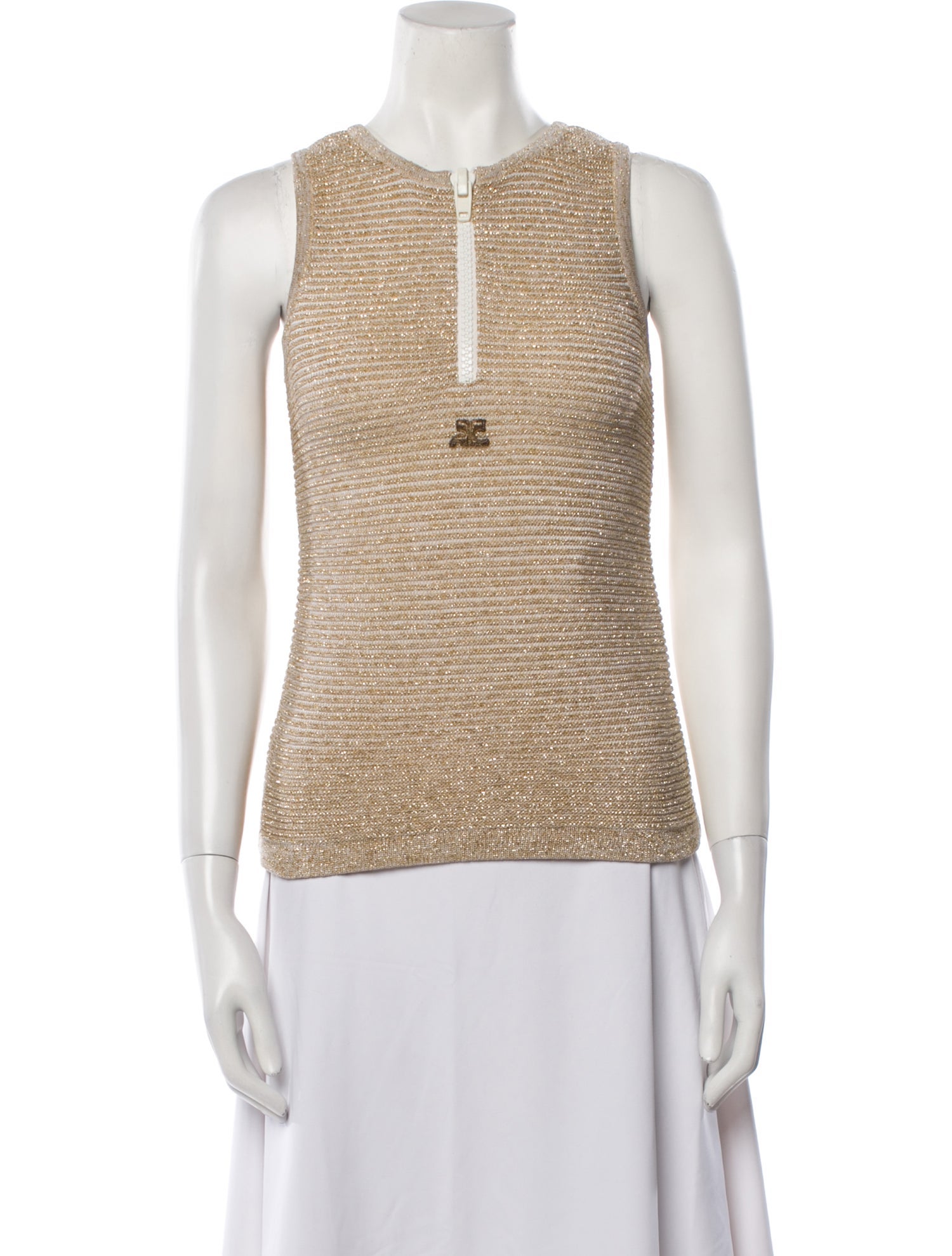 Courrèges Nylon Crew Neck Top