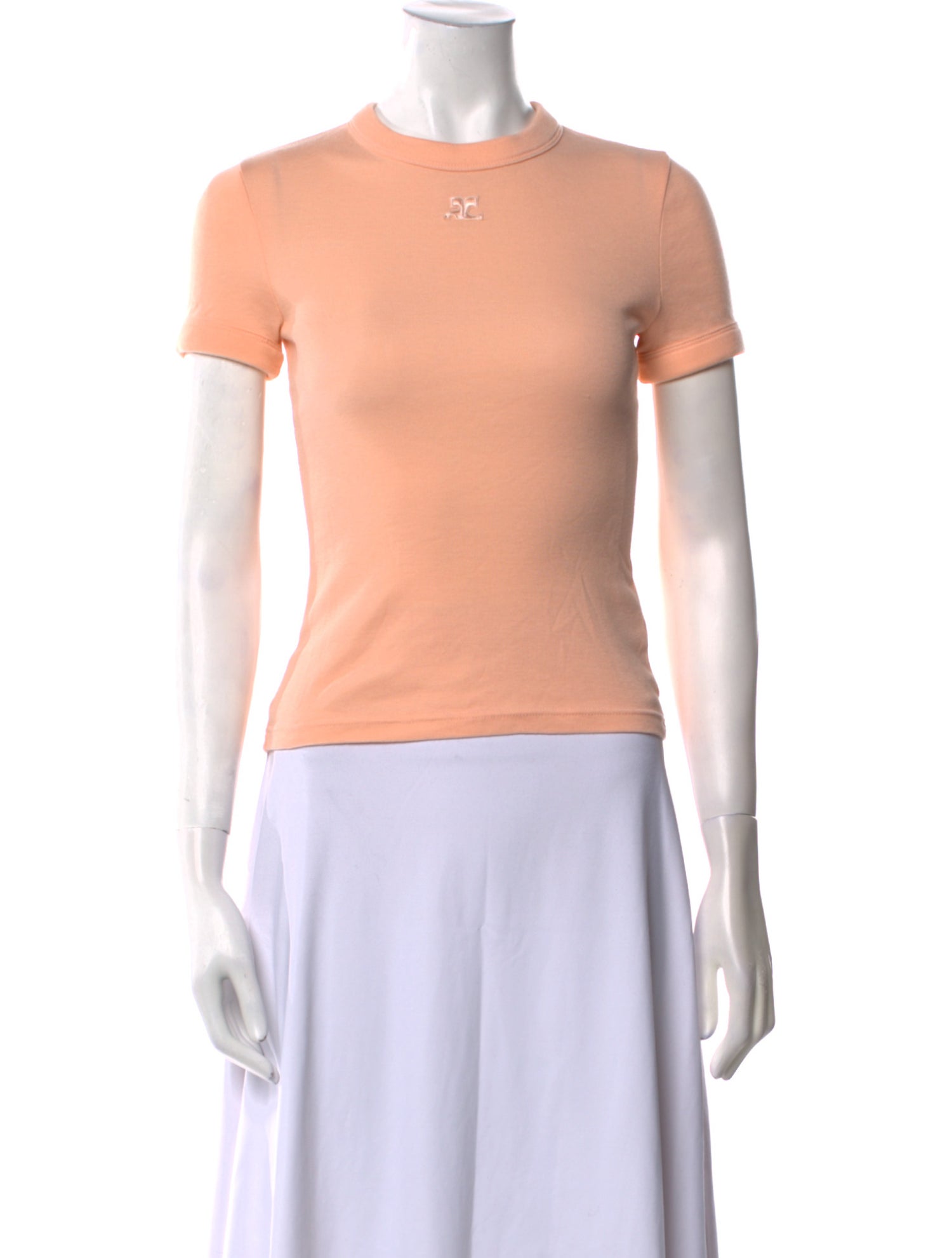 Courrèges Crew Neck Short Sleeve Top