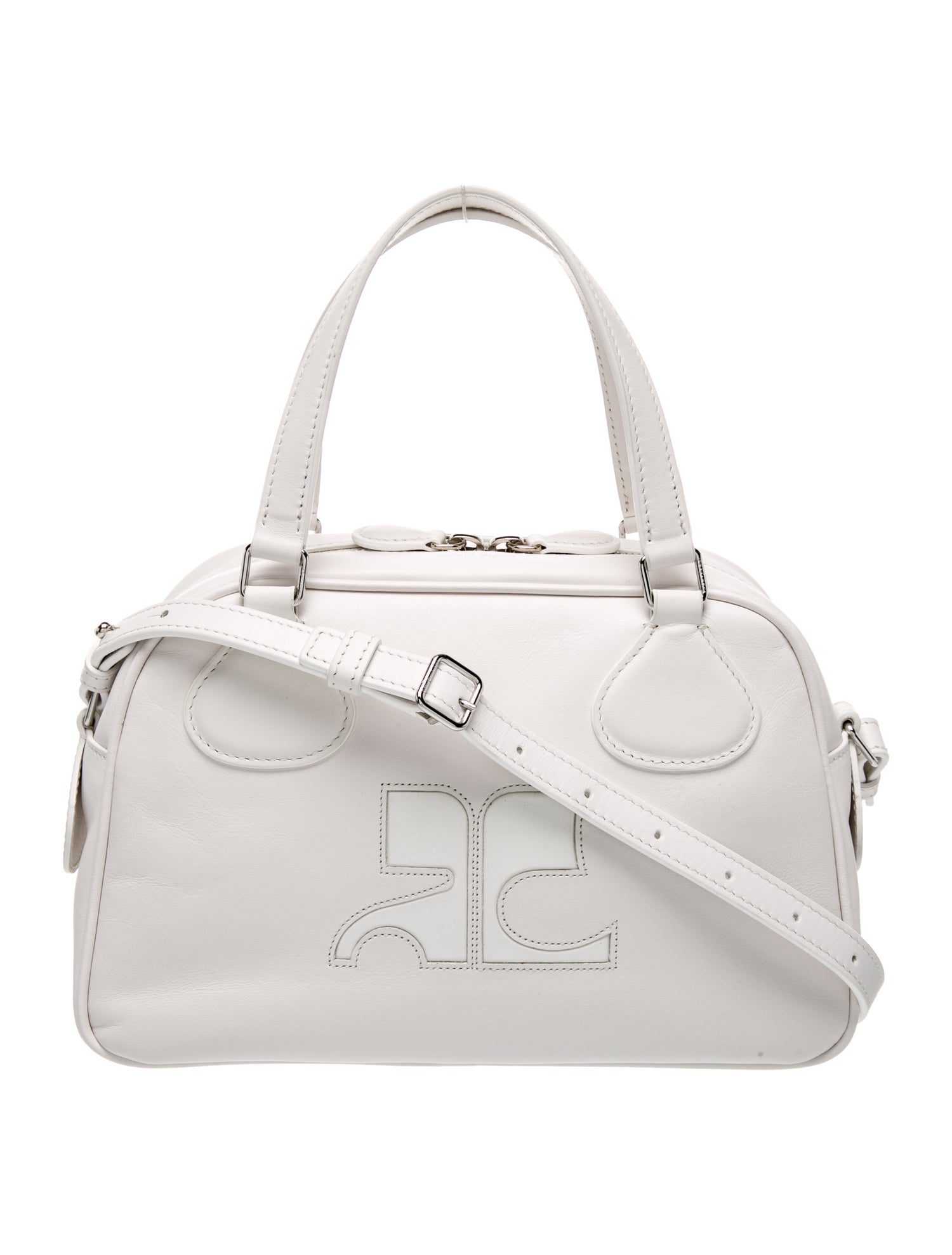 Courrèges Leather Top Handle Bag