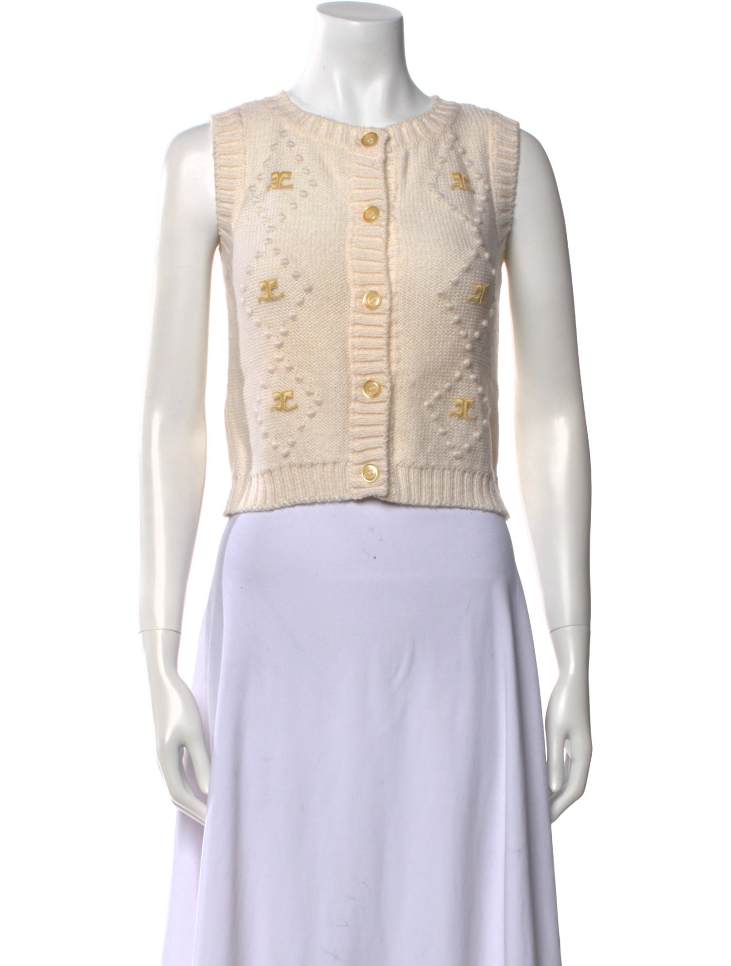 Courrèges Wool Graphic Print Sweater