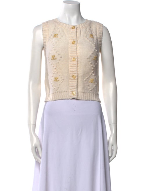 Courrèges Wool Graphic Print Sweater