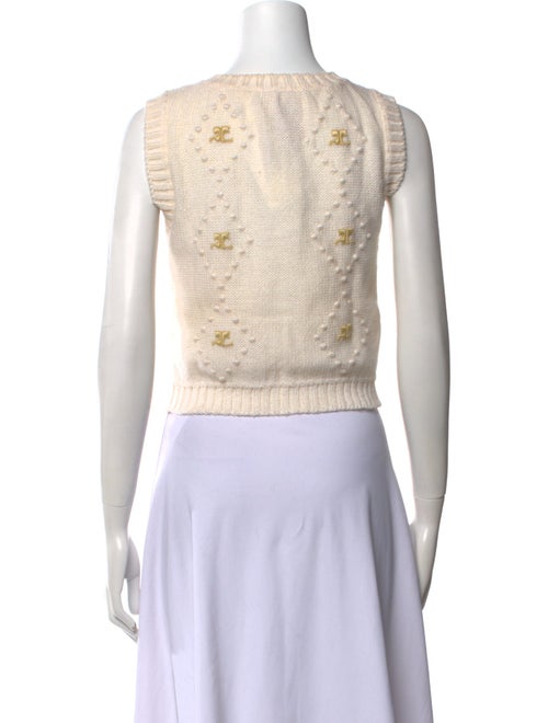 Courrèges Wool Graphic Print Sweater