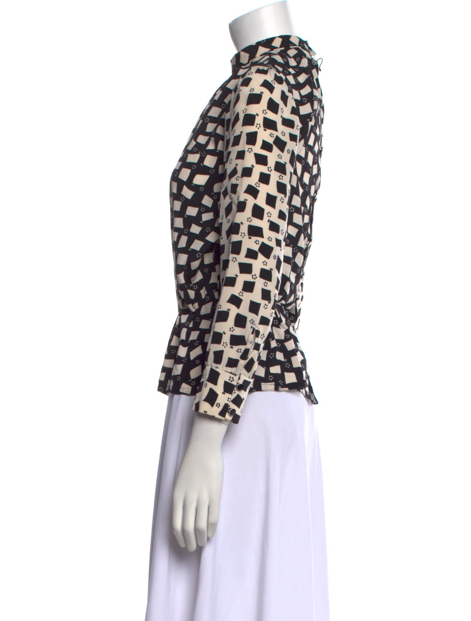 Courrèges Silk Printed Blouse