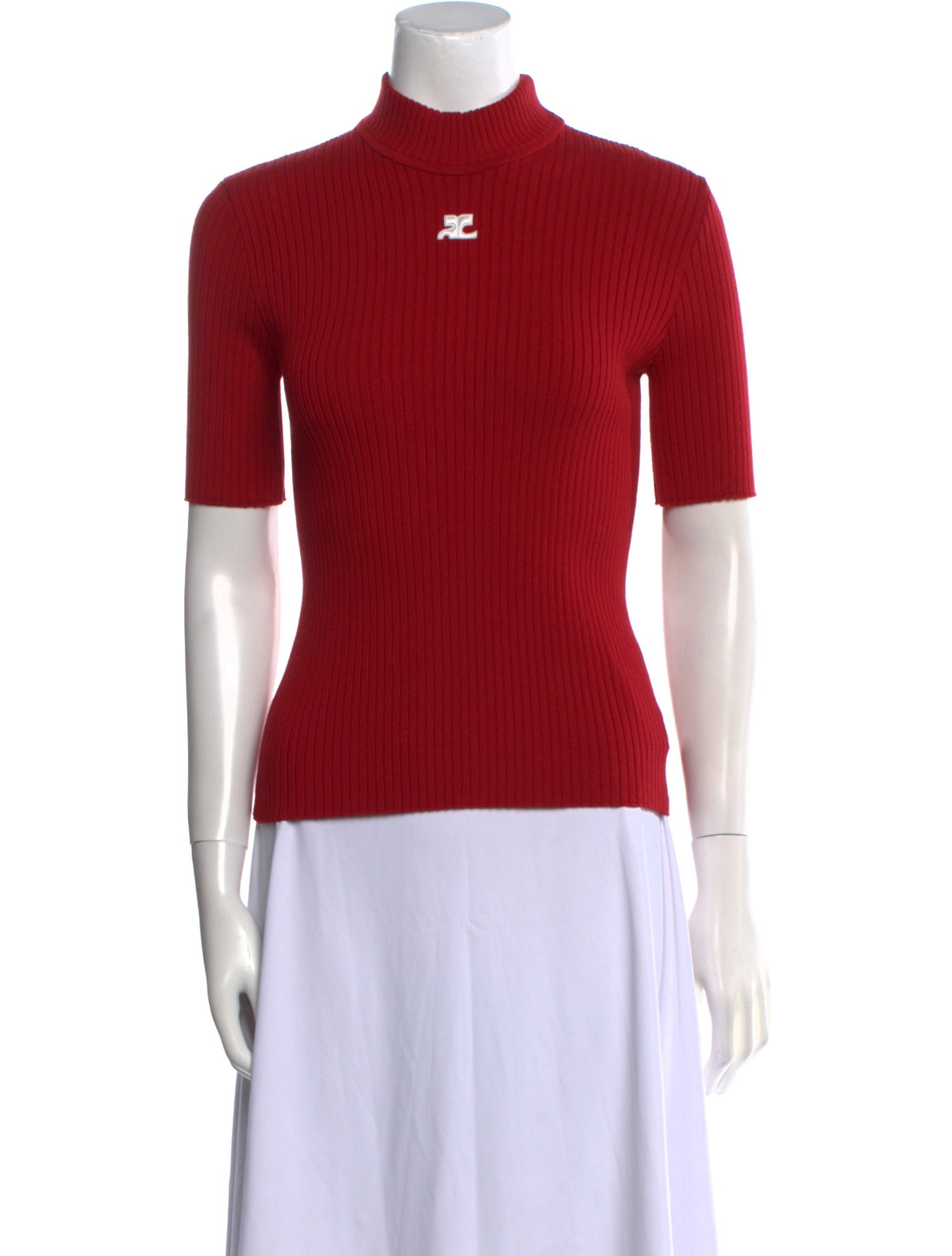 Courrèges Turtleneck Short Sleeve Top