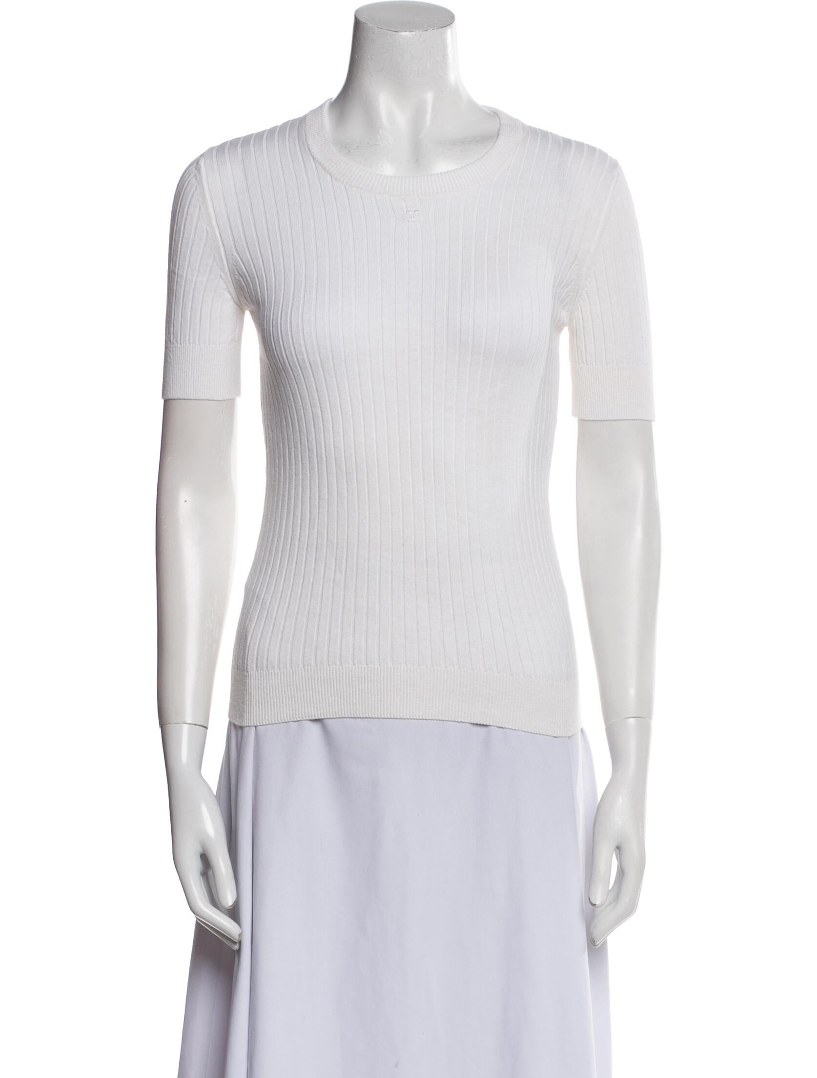 Courrèges Crew Neck Short Sleeve T-Shirt