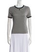 Courrèges Houndstooth Print Crew Neck T-Shirt