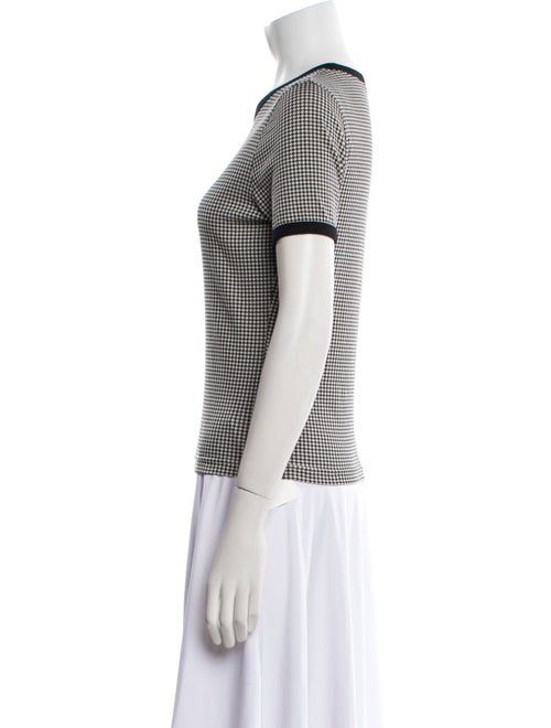 Courrèges Houndstooth Print Crew Neck T-Shirt