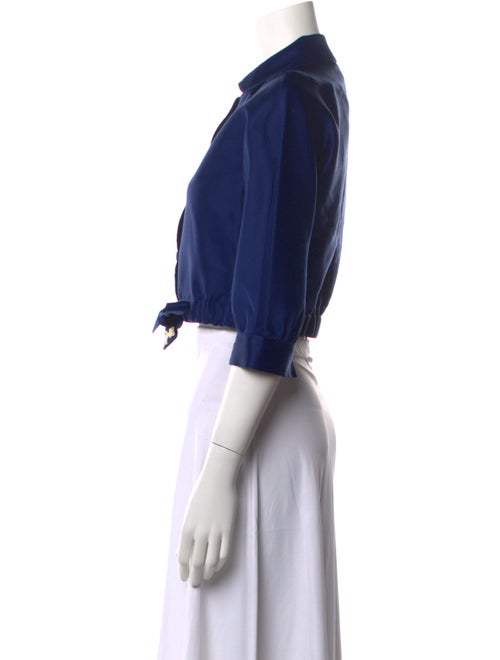 Courrèges Three-Quarter Sleeve Crop Top