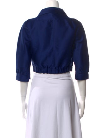 Courrèges Three-Quarter Sleeve Crop Top