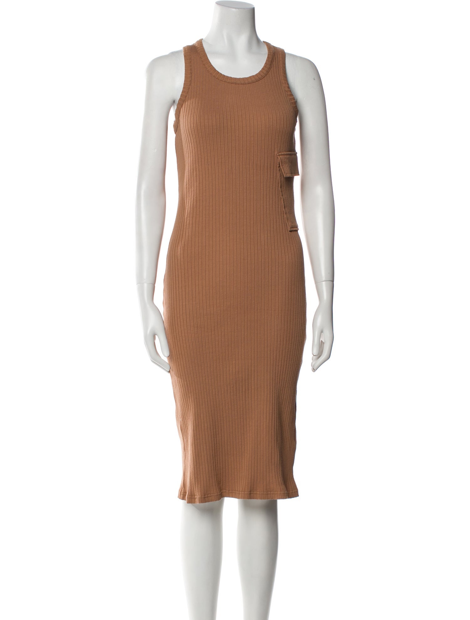 Courrèges Scoop Neck Midi Length Dress