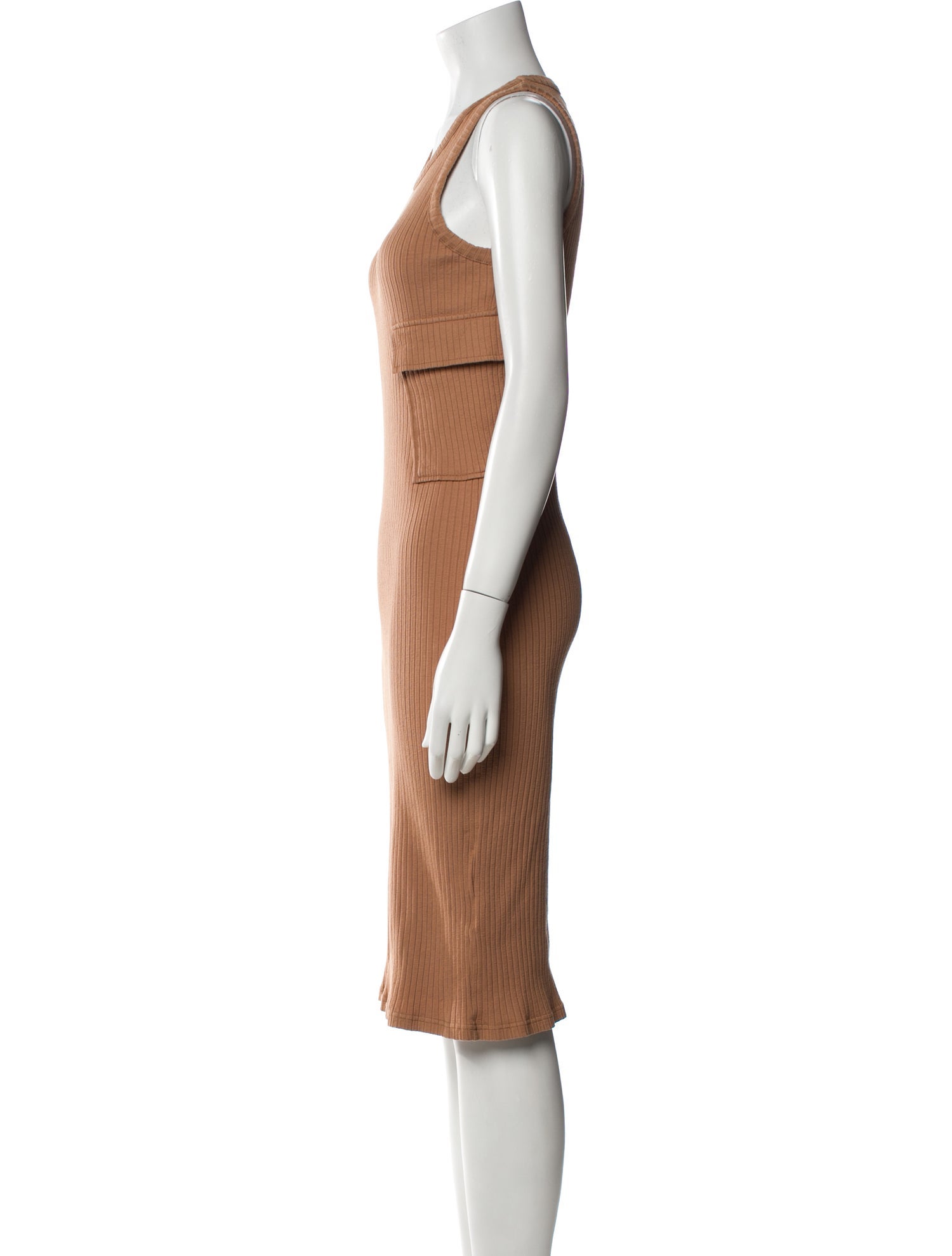 Courrèges Scoop Neck Midi Length Dress