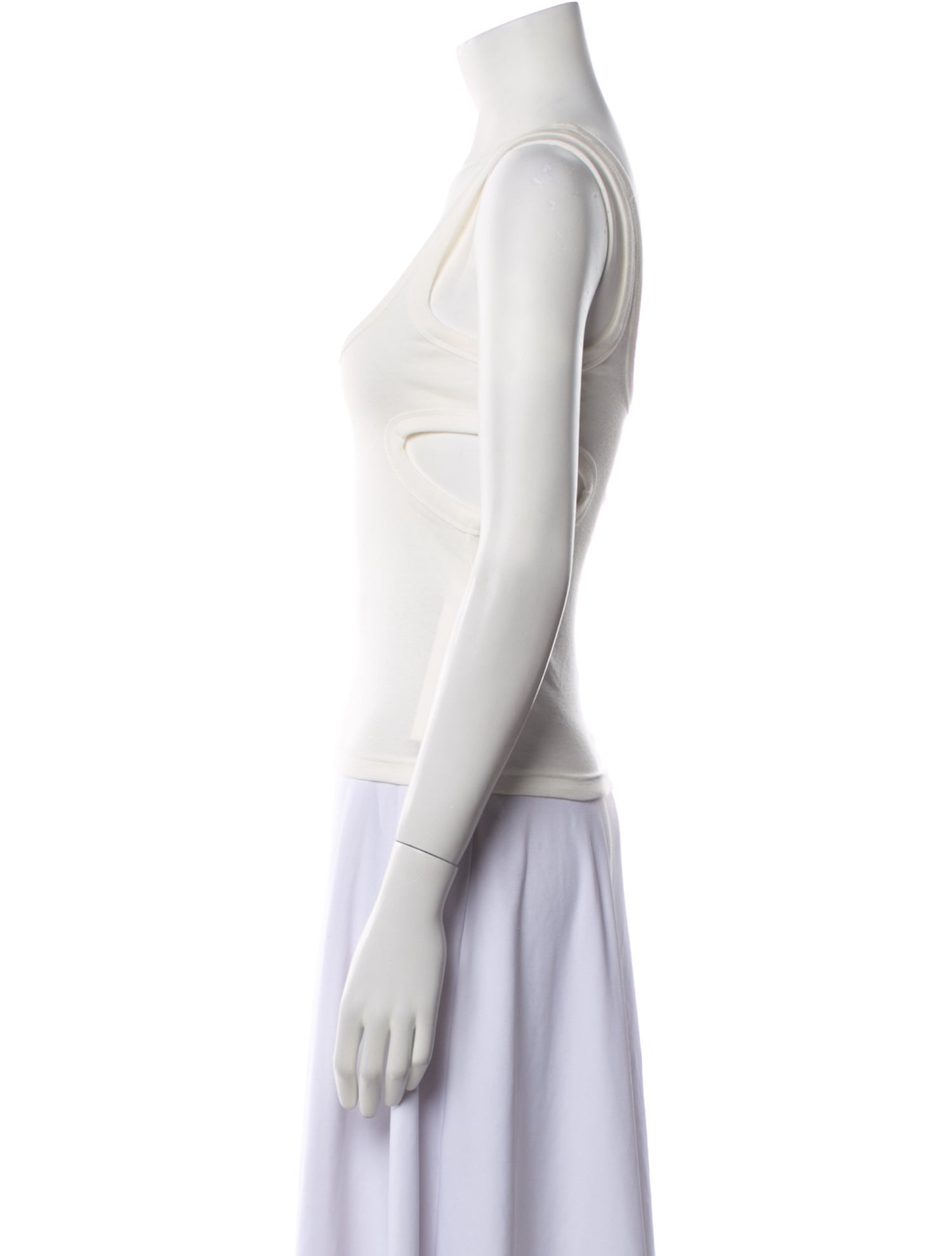 Courrèges Square Neckline Sleeveless Top