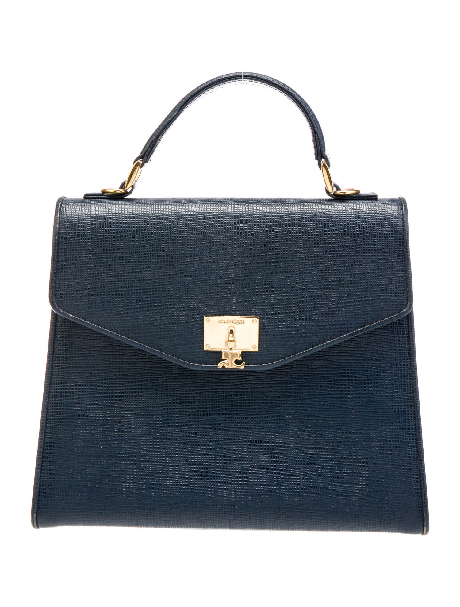 Courrèges Saffiano Leather Top Handle Bag