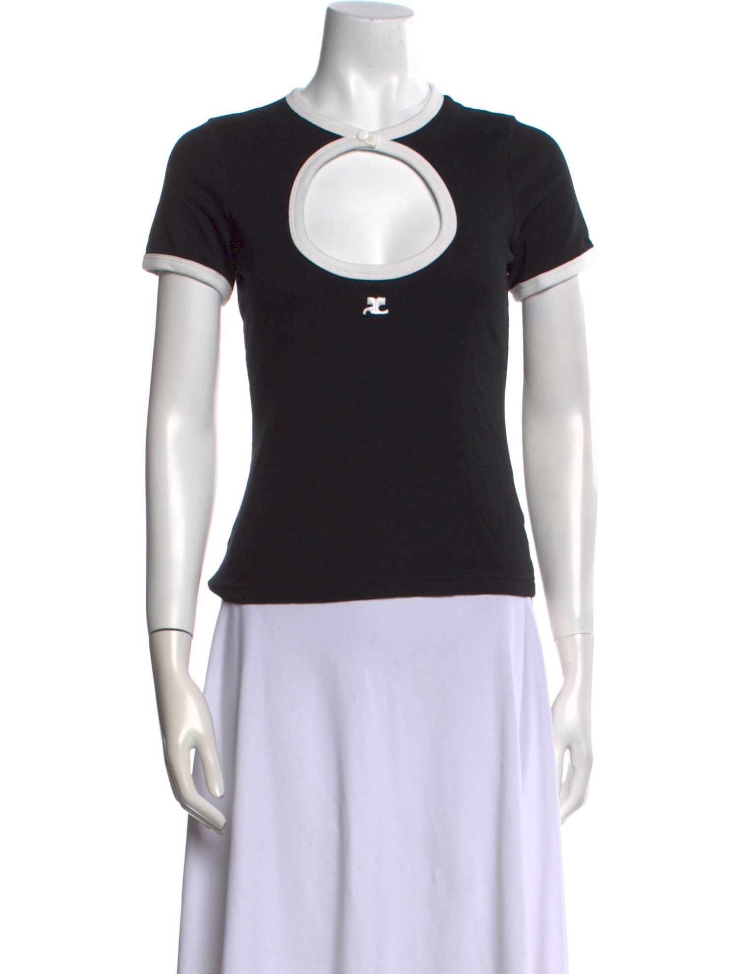 Courrèges Graphic Print Crew Neck T-Shirt