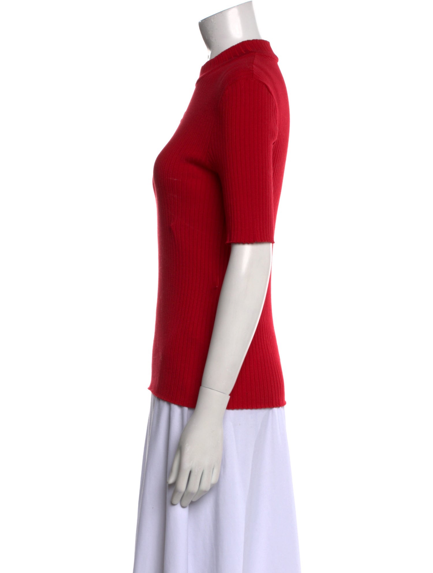 Courrèges Mock Neck Short Sleeve Top
