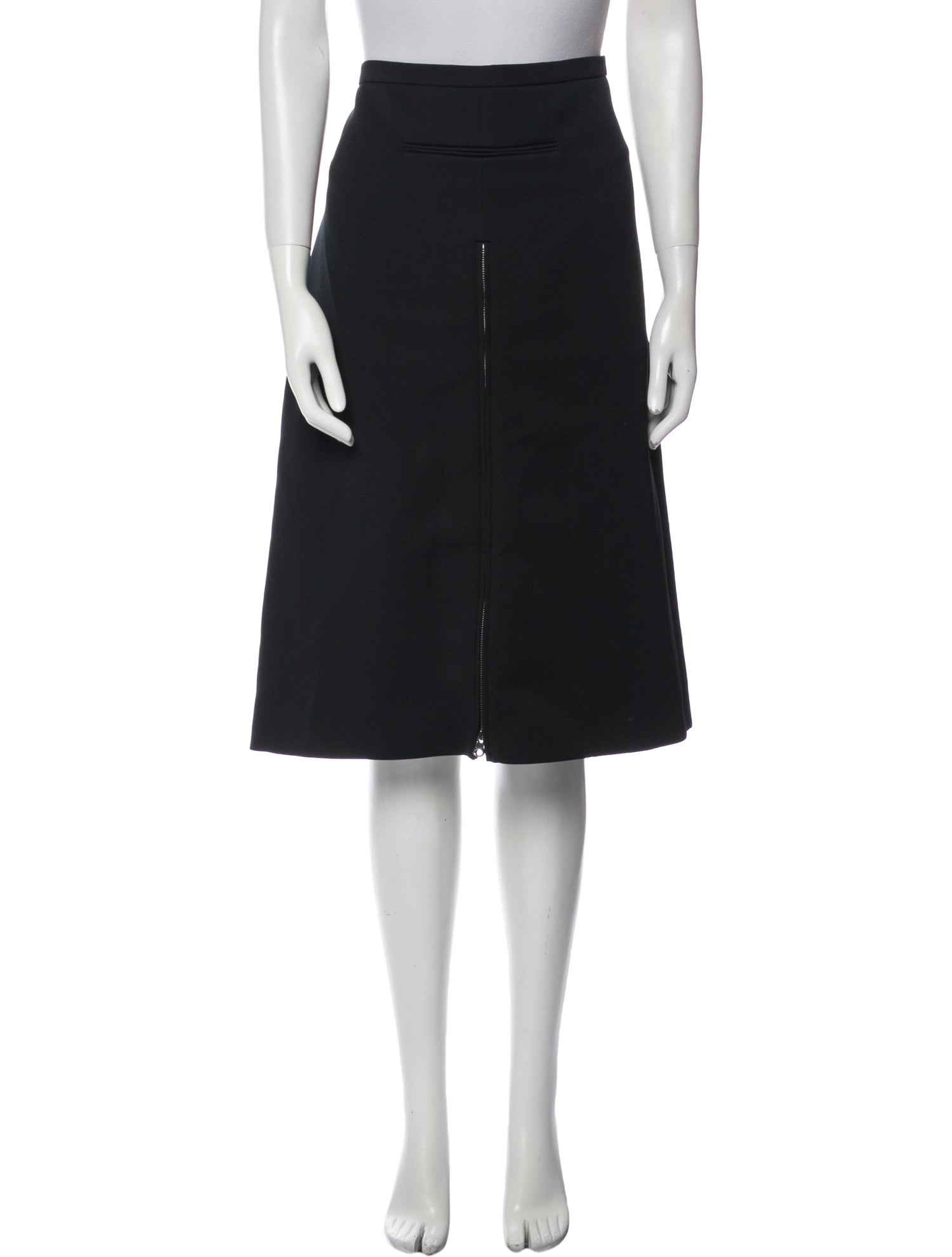 Courrèges Whipstitch Trim Knee-Length Skirt w/ Tags