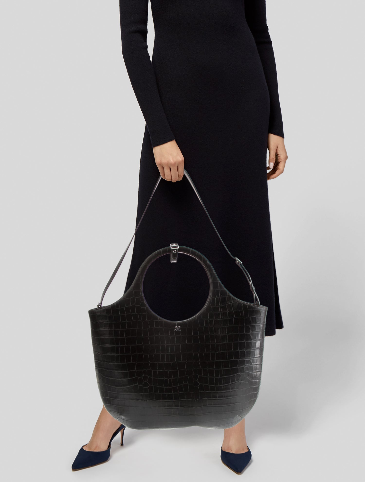 Courrèges Leather Top Handle Bag