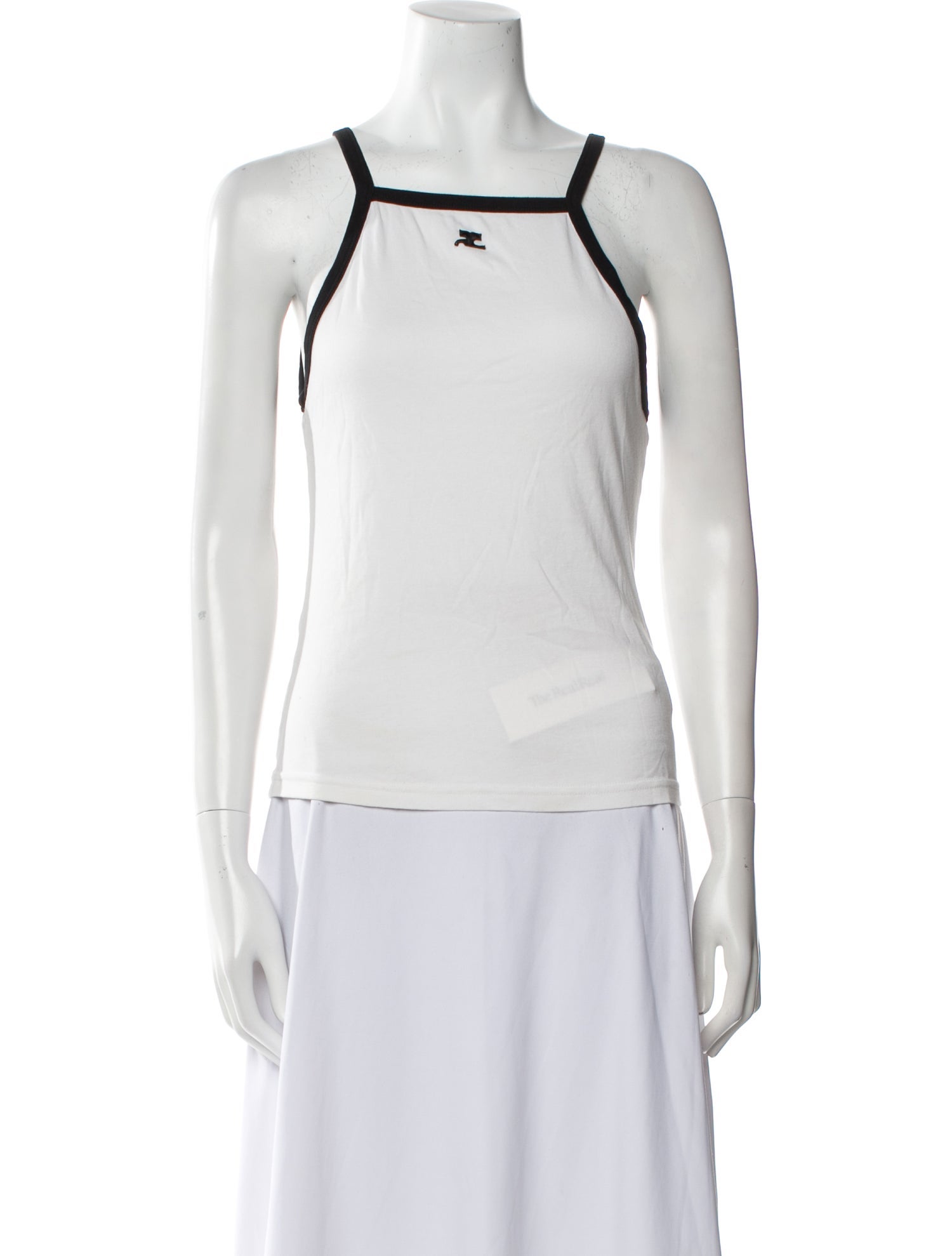 Courrèges Square Neckline Sleeveless Top