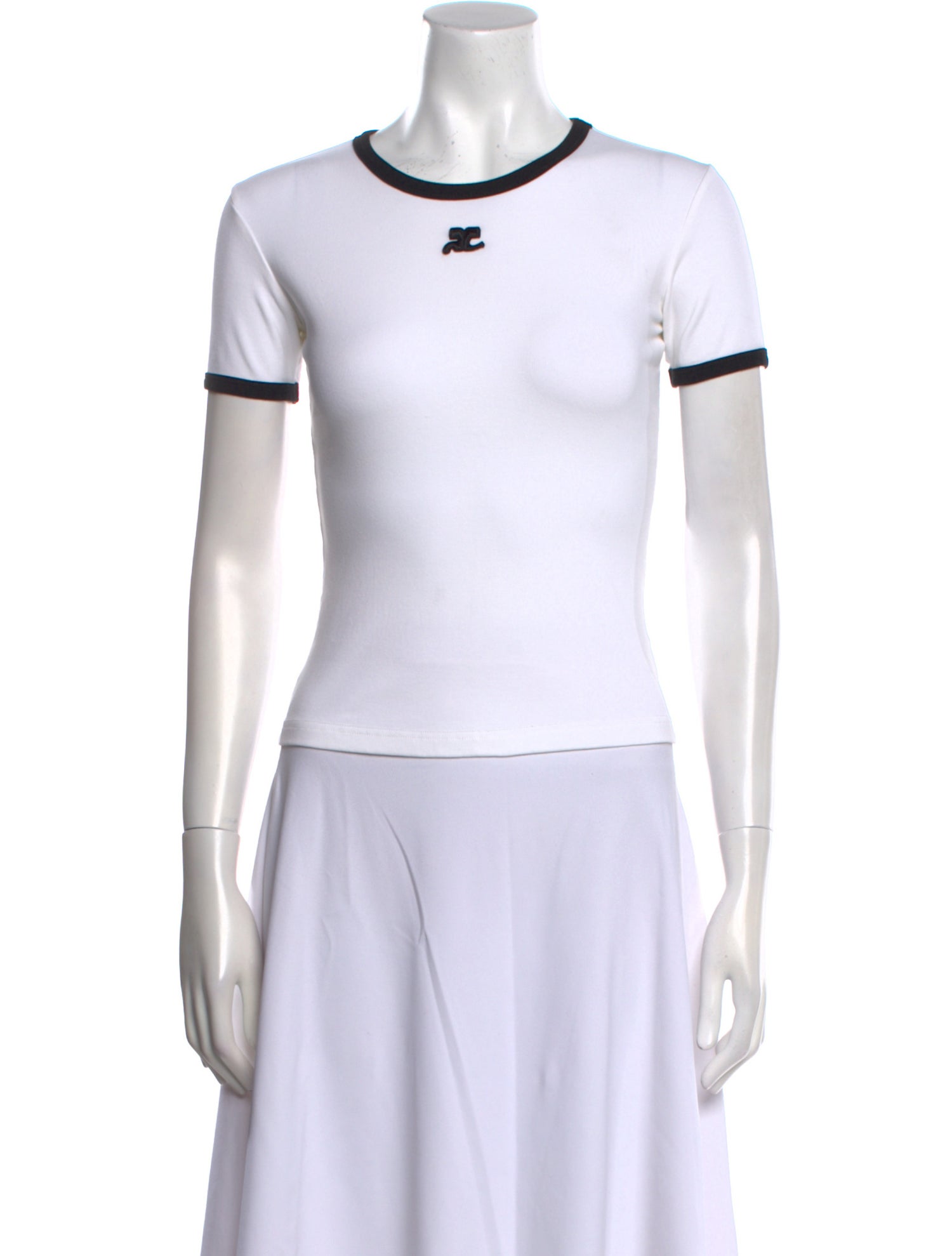 Courrèges Crew Neck Short Sleeve T-Shirt