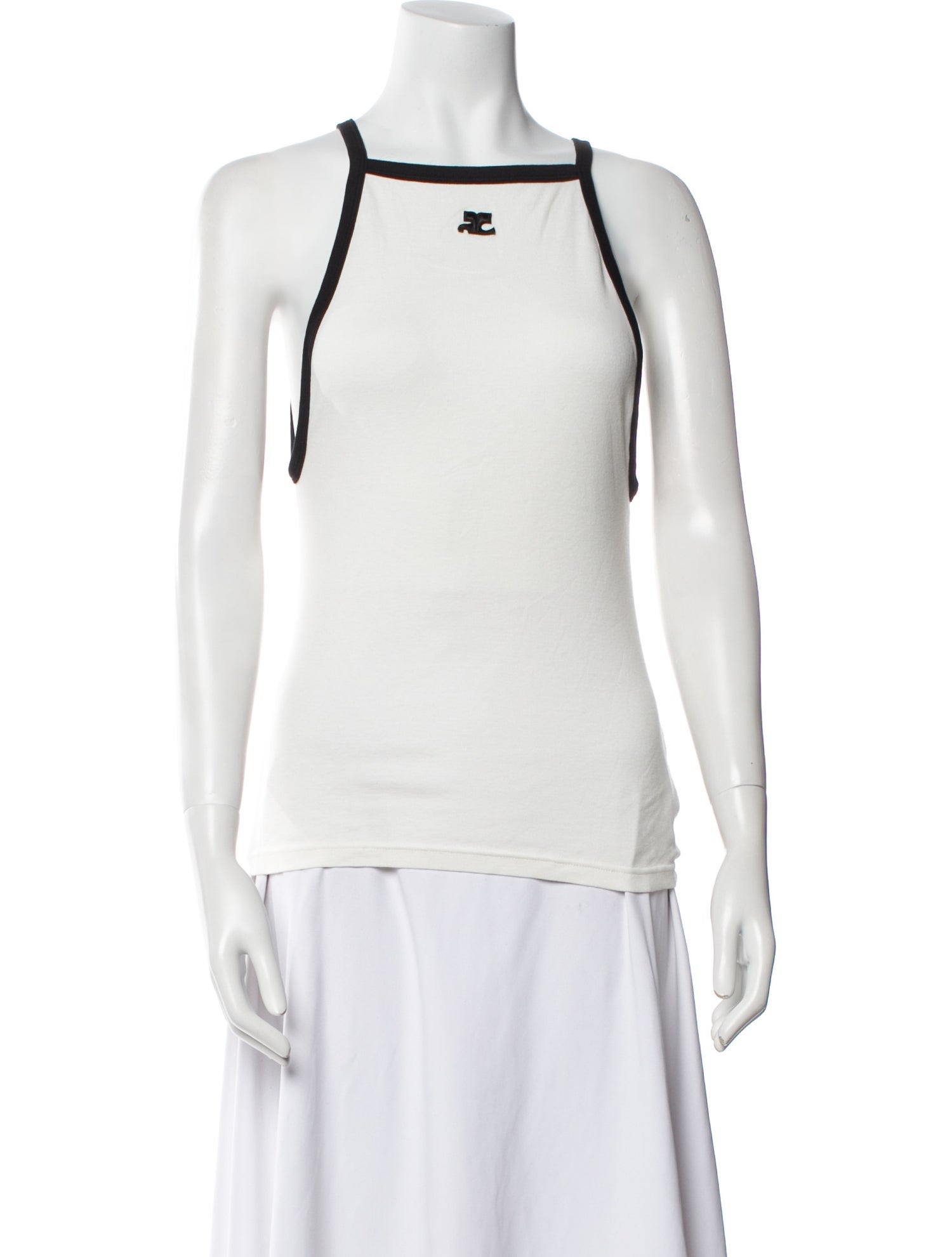 Courrèges Square Neckline Sleeveless Top