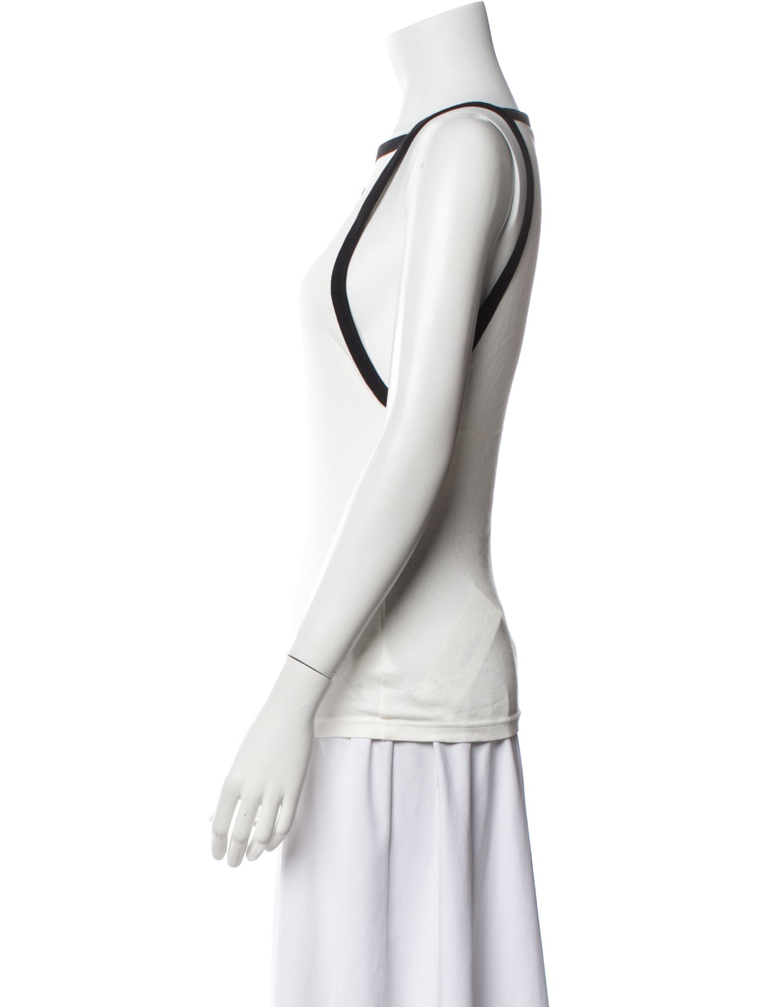Courrèges Square Neckline Sleeveless Top