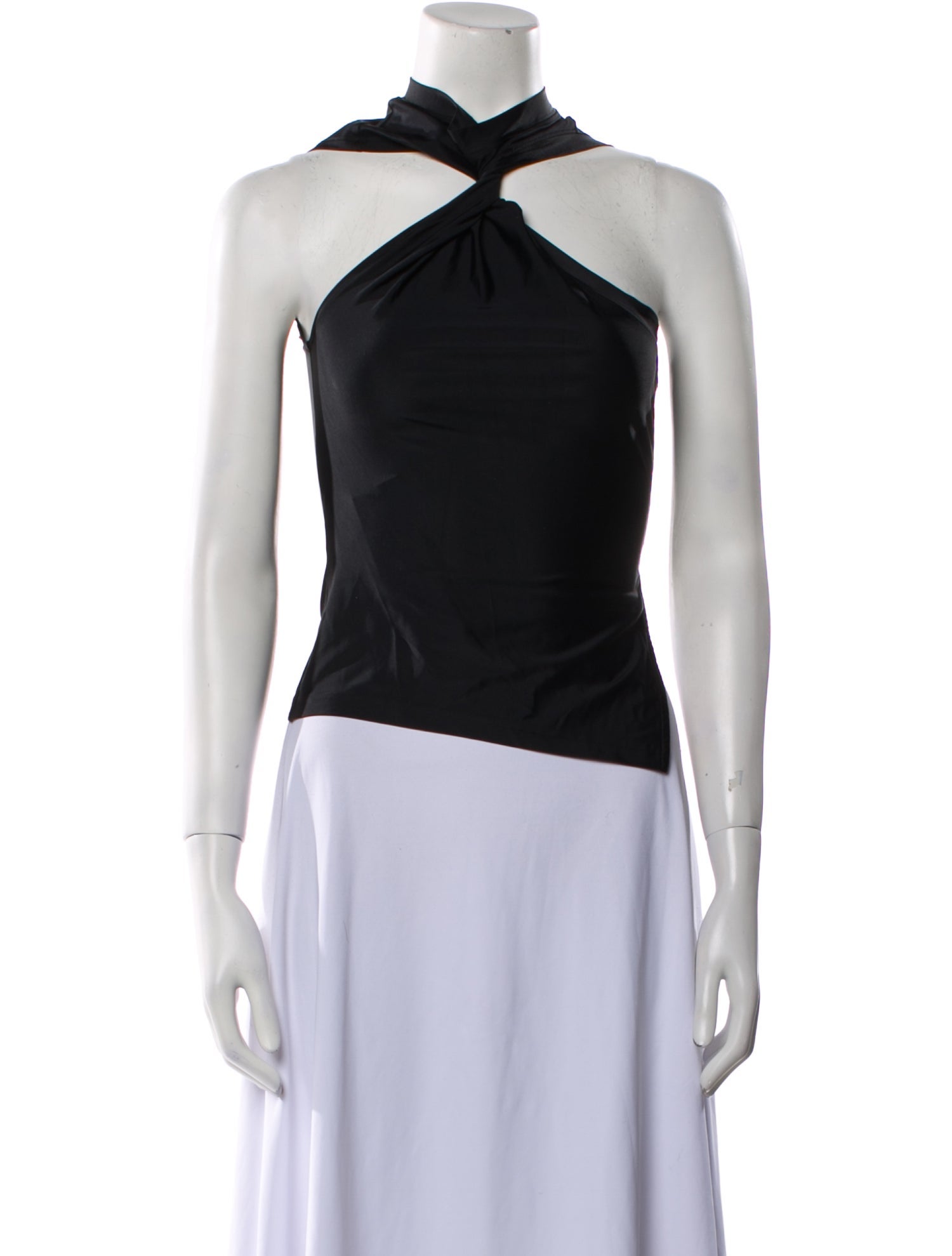 Courrèges Halterneck Sleeveless Crop Top