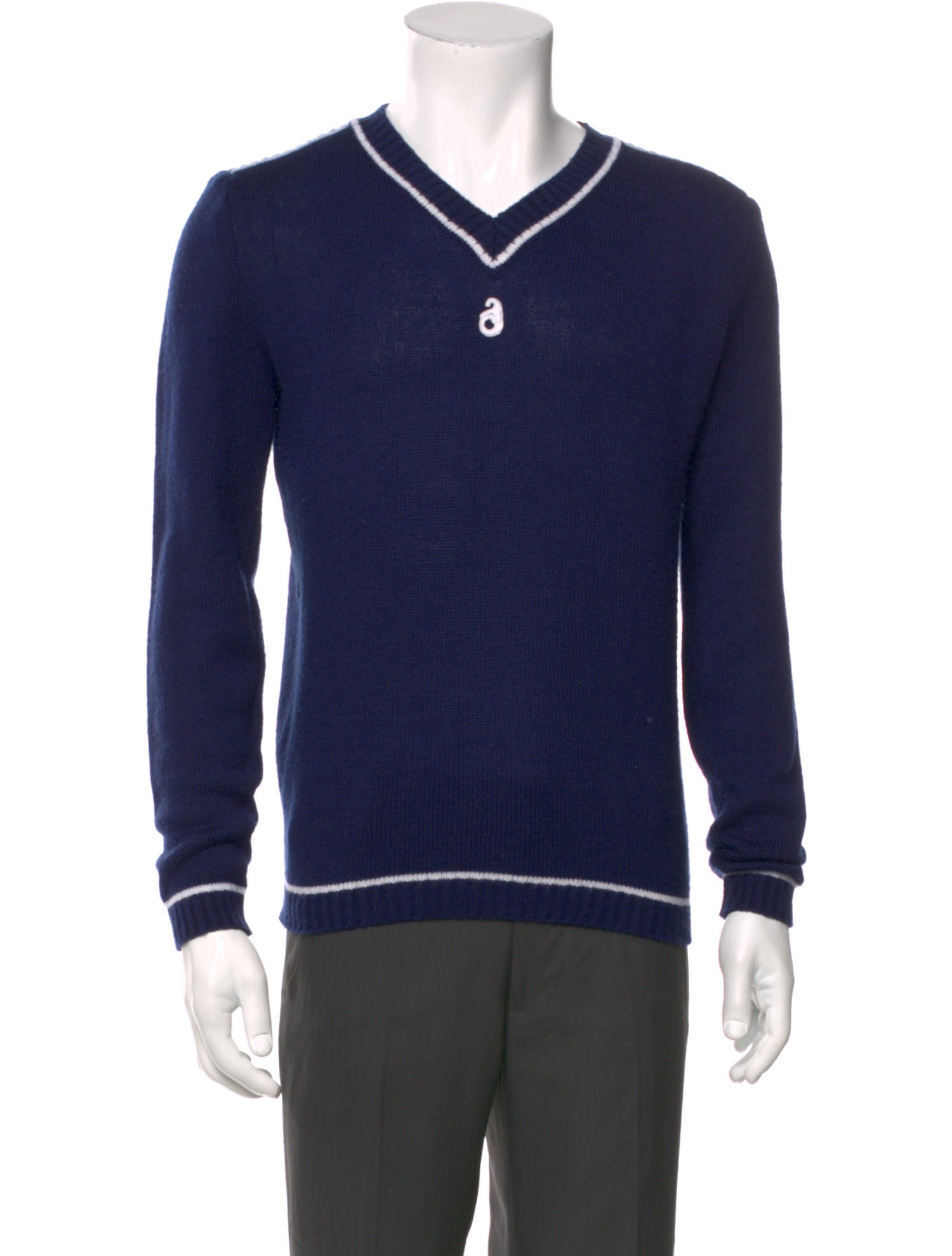 Courrèges V-Neck Long Sleeve Pullover