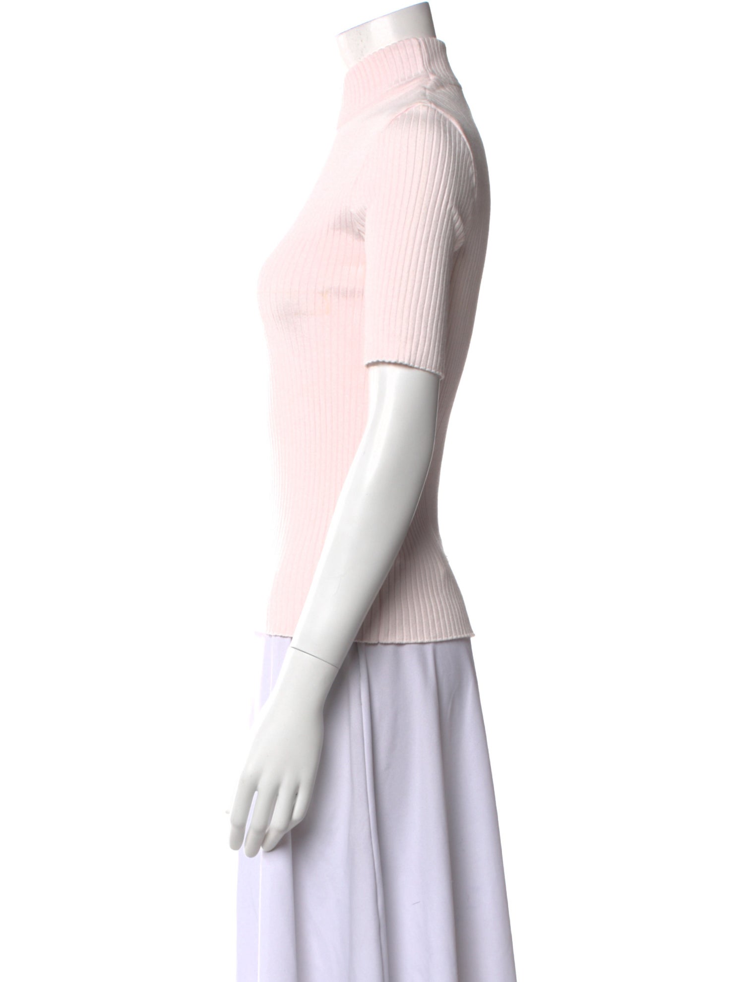 Courrèges Mock Neck Short Sleeve Top