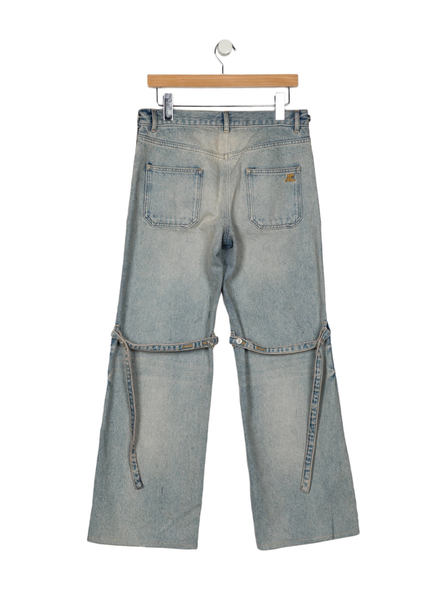 Courrèges Mid-Rise Wide Leg Jeans