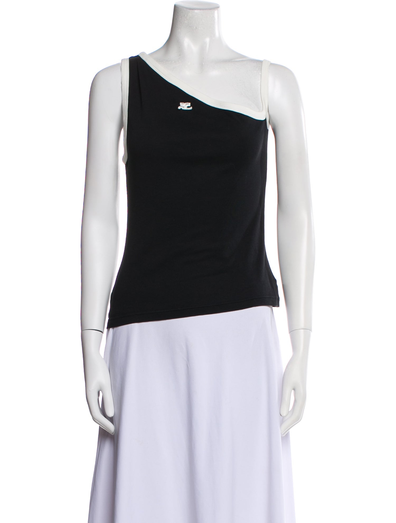 Courrèges One-Shoulder Sleeveless Top