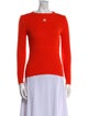 Courrèges Lace Scoop Neck Sweater