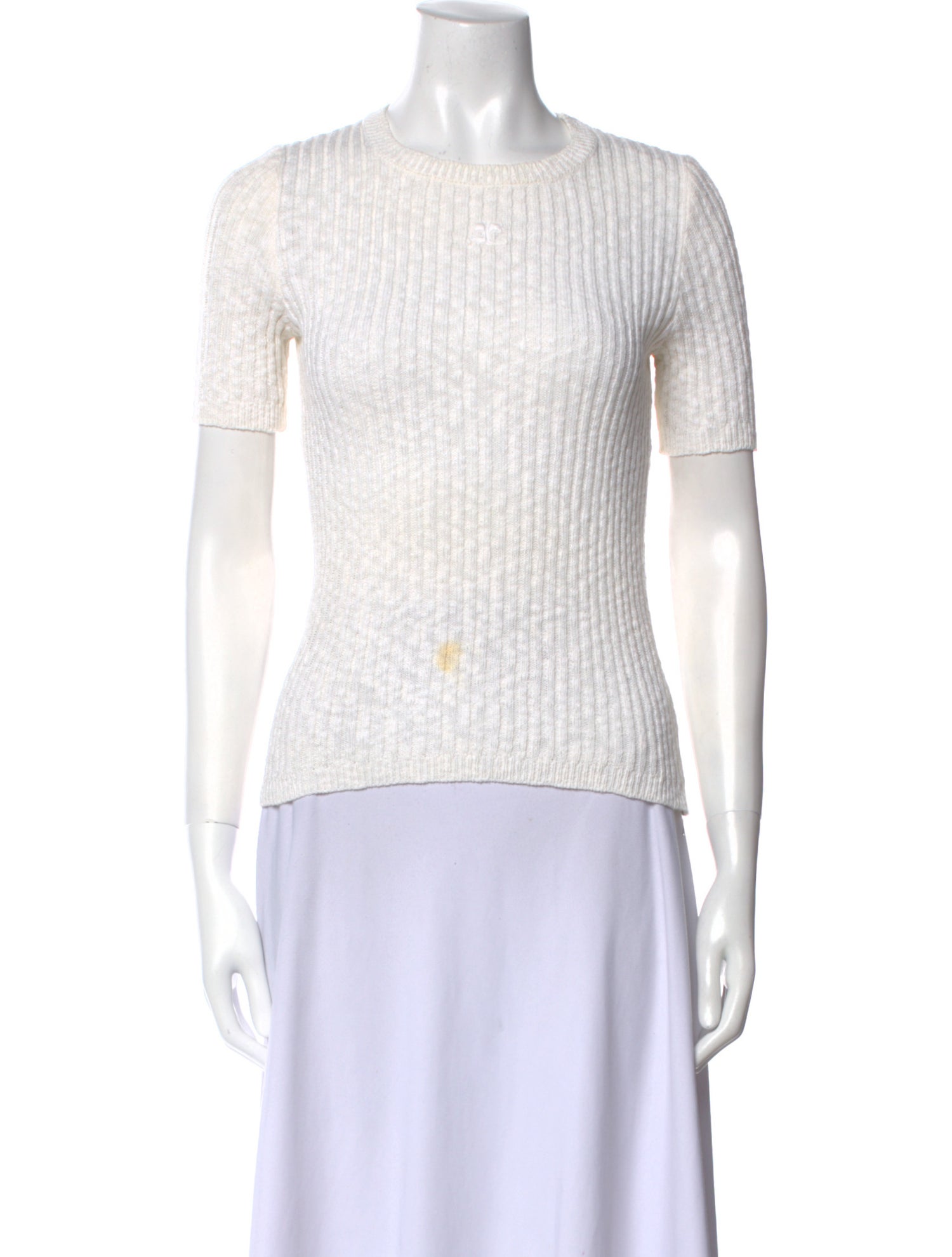 Courrèges Crew Neck Short Sleeve Top