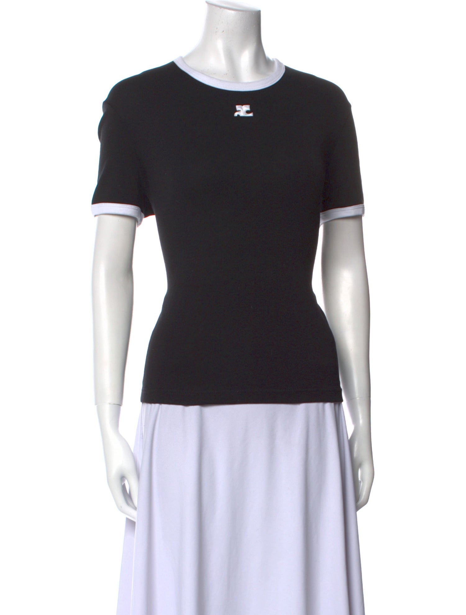 Courrèges Crew Neck Short Sleeve T-Shirt