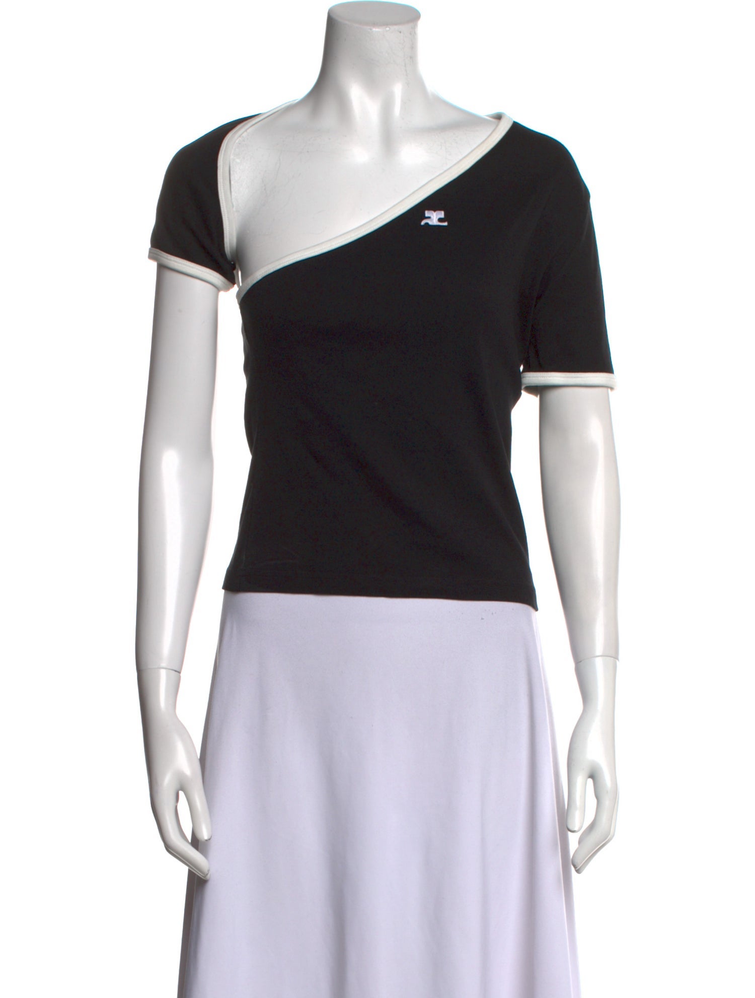 Courrèges One-Shoulder Short Sleeve T-Shirt