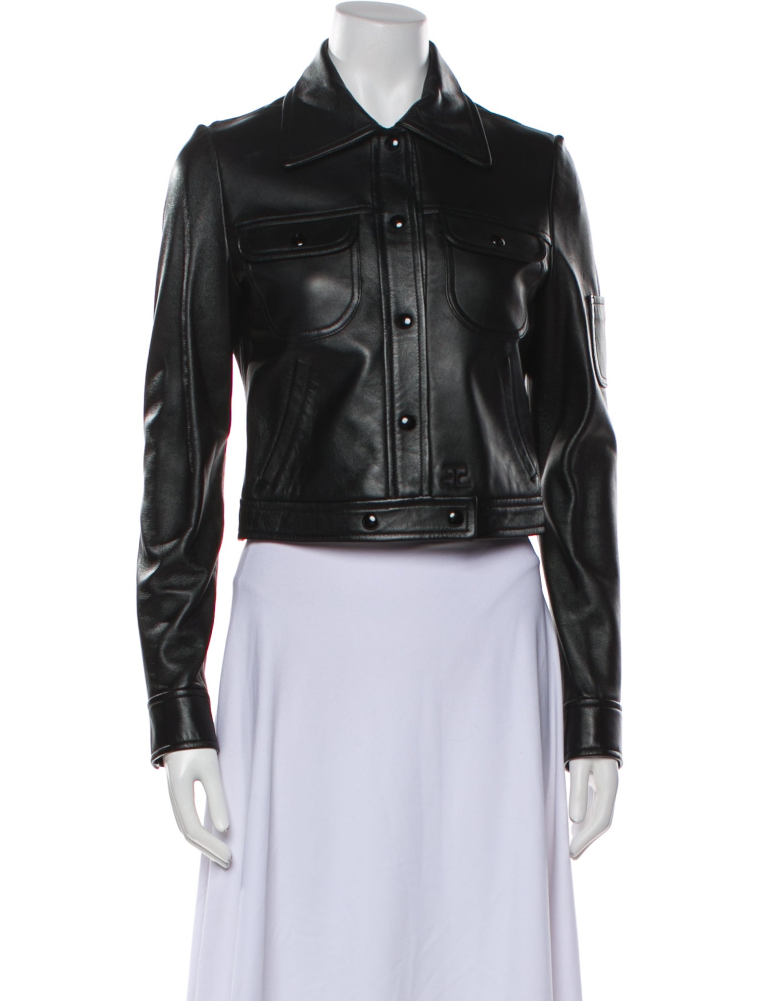Courrèges Lamb Leather Biker Jacket