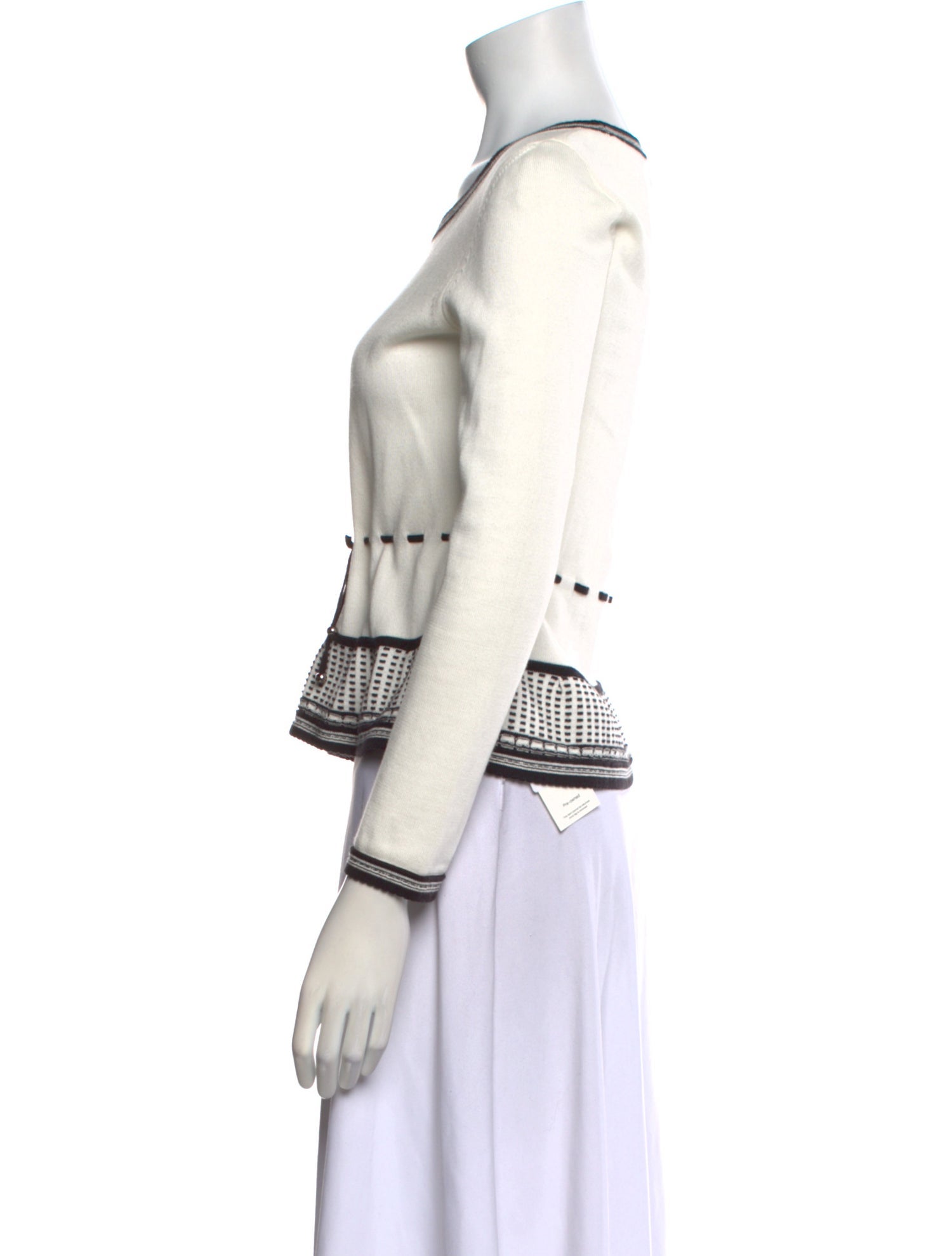 Courrèges Striped Scoop Neck Sweater