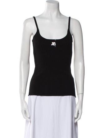 Courrèges Scoop Neck Sleeveless Top