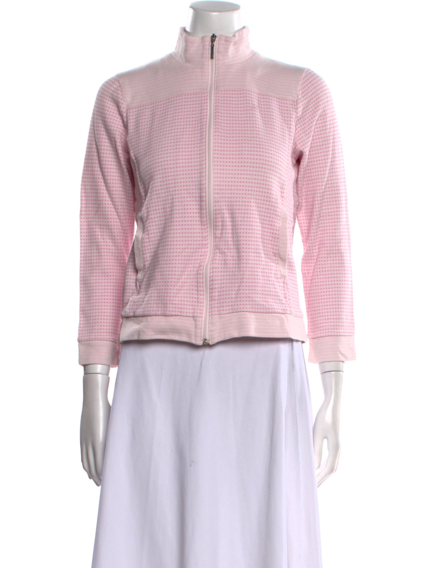 Courrèges Mock Neck Three-Quarter Sleeve Crop Top