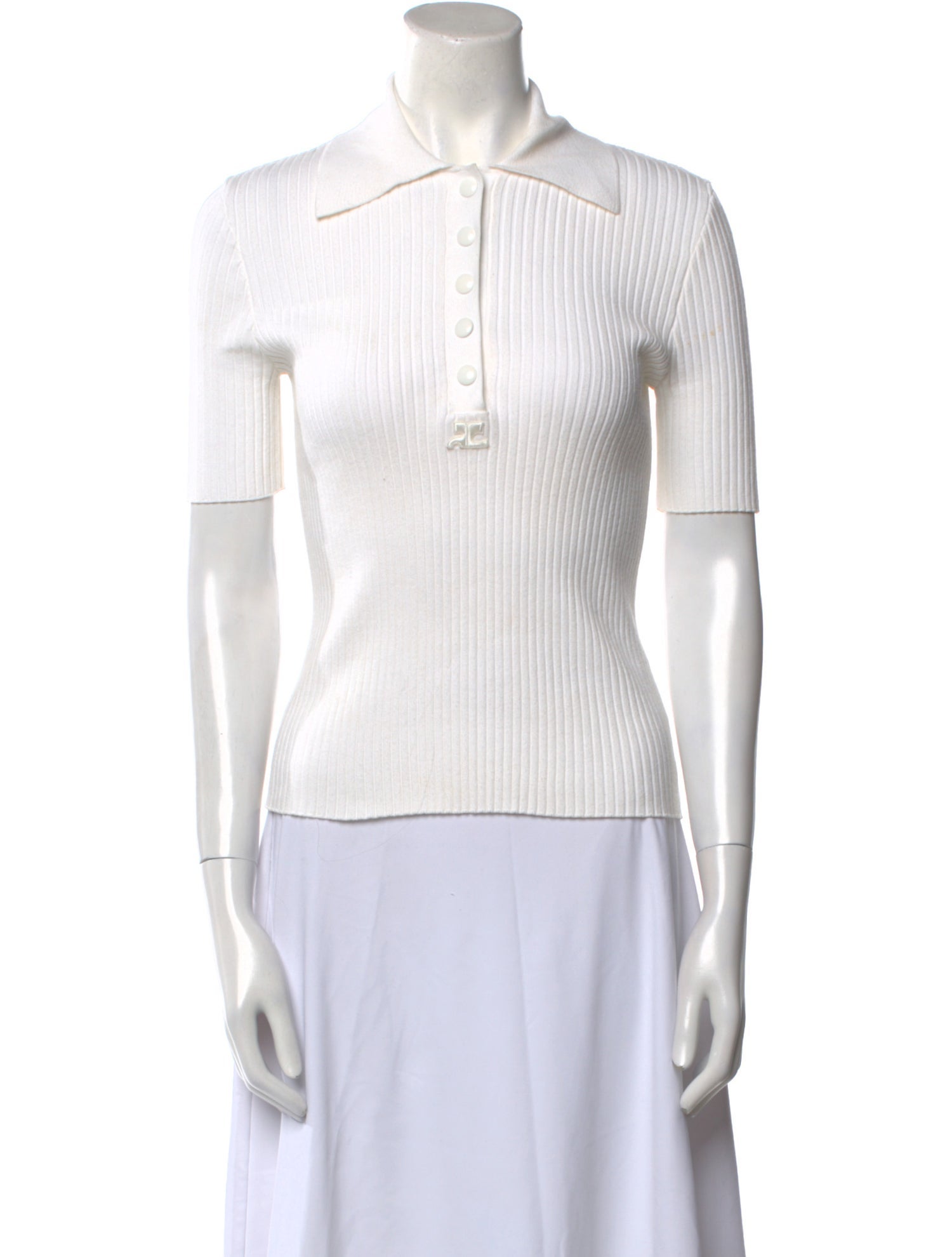 Courrèges Short Sleeve Polo