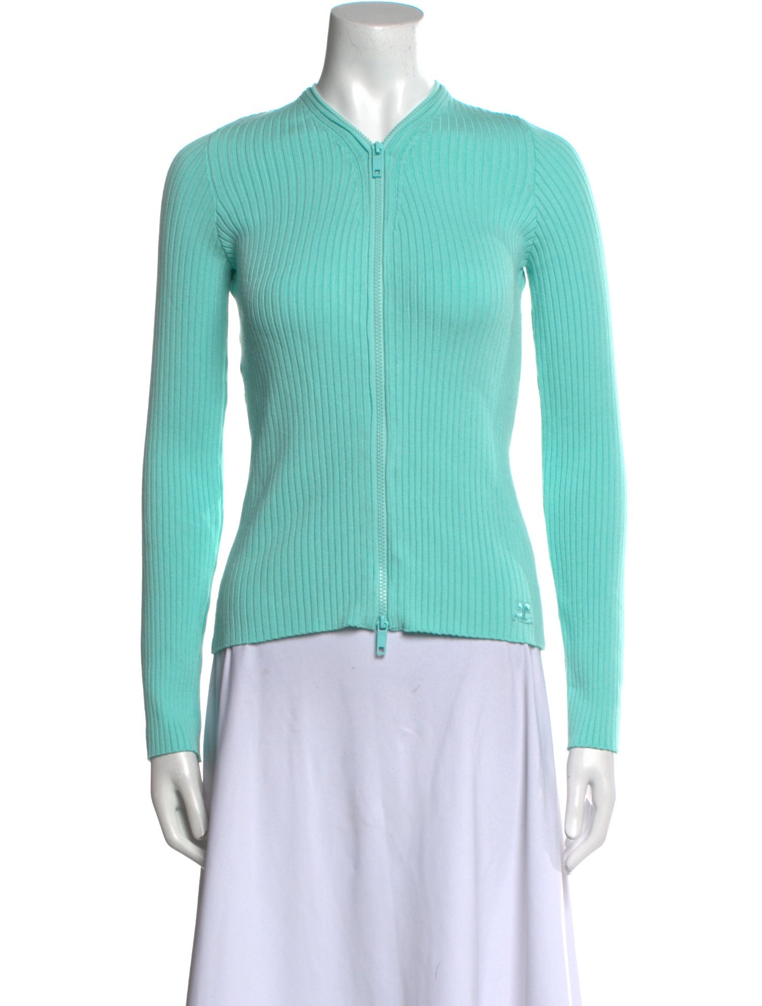 Courrèges Mock Neck Long Sleeve Top