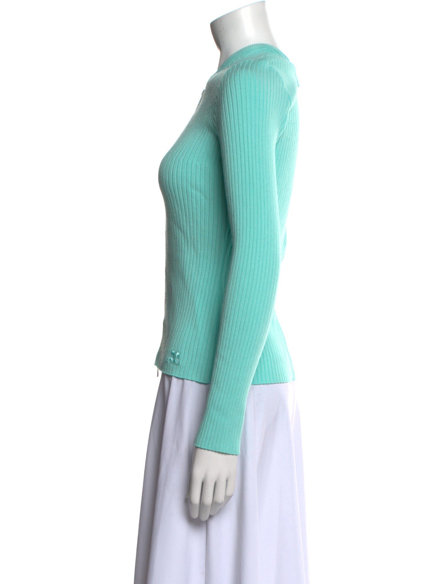 Courrèges Mock Neck Long Sleeve Top