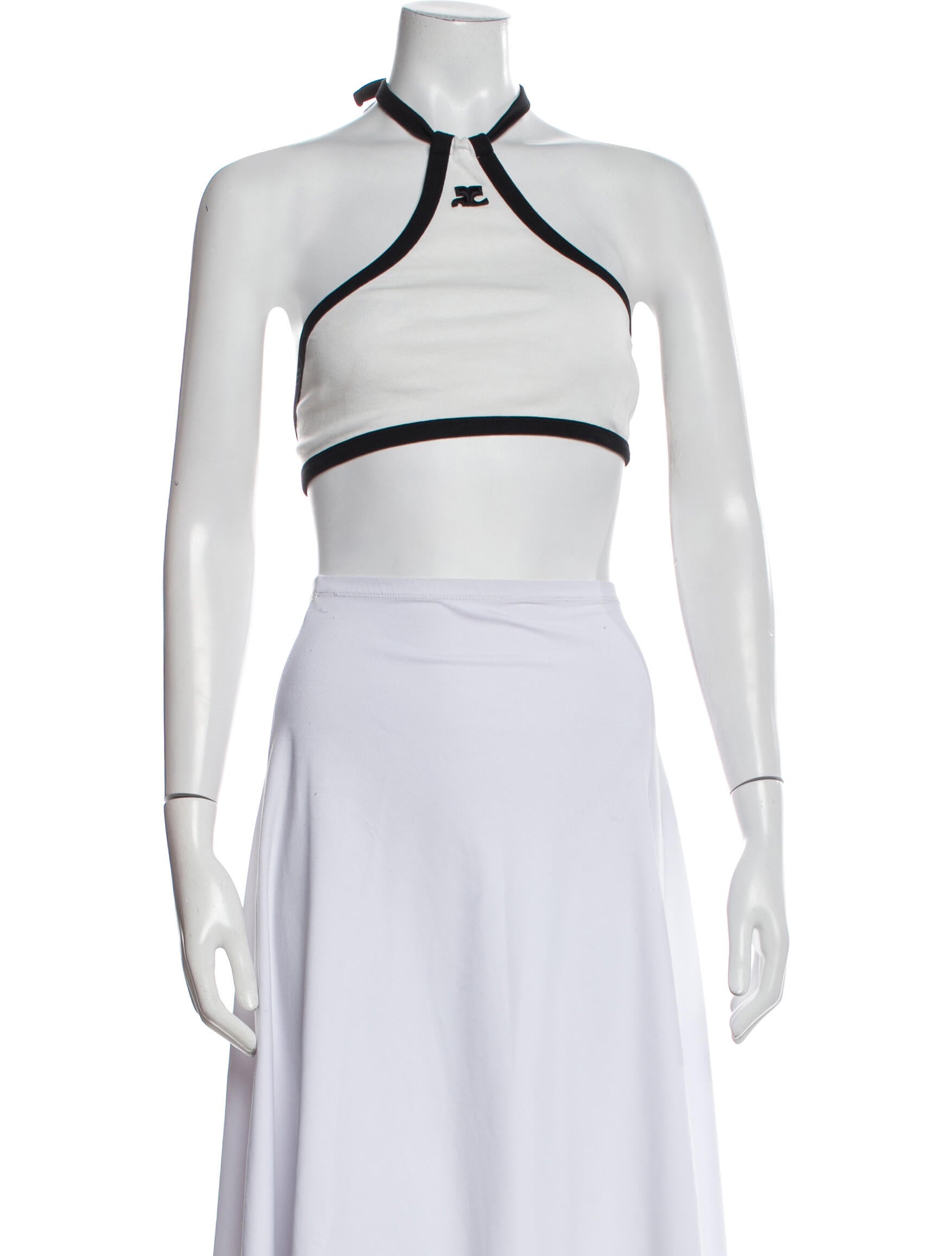 Courrèges Halterneck Sleeveless Crop Top
