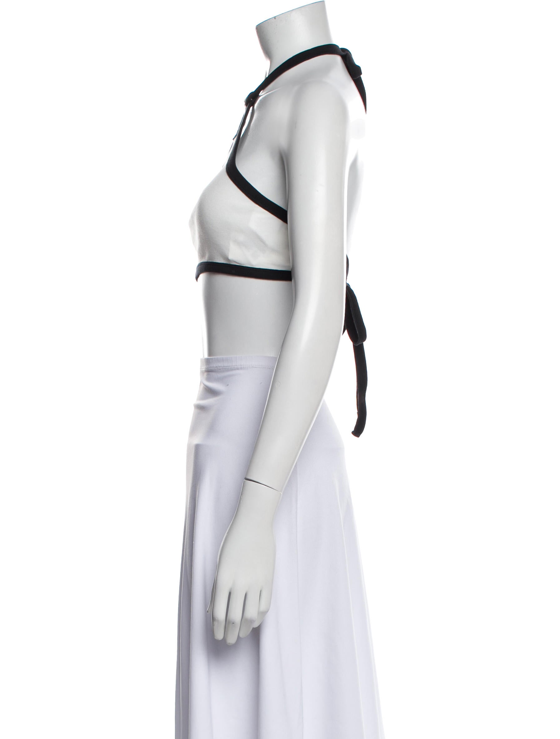 Courrèges Halterneck Sleeveless Crop Top