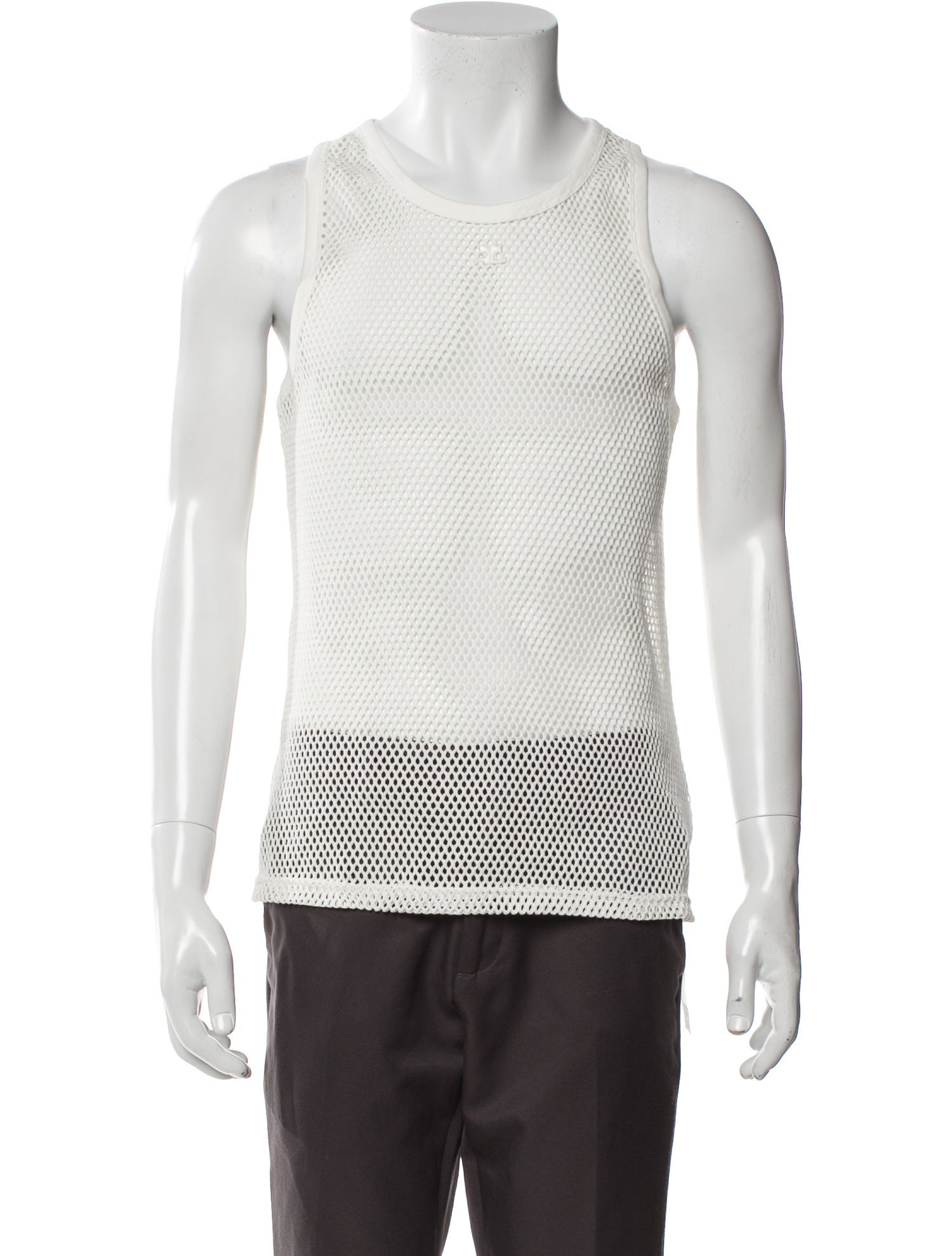 Courrèges Crew Neck Sleeveless T-Shirt