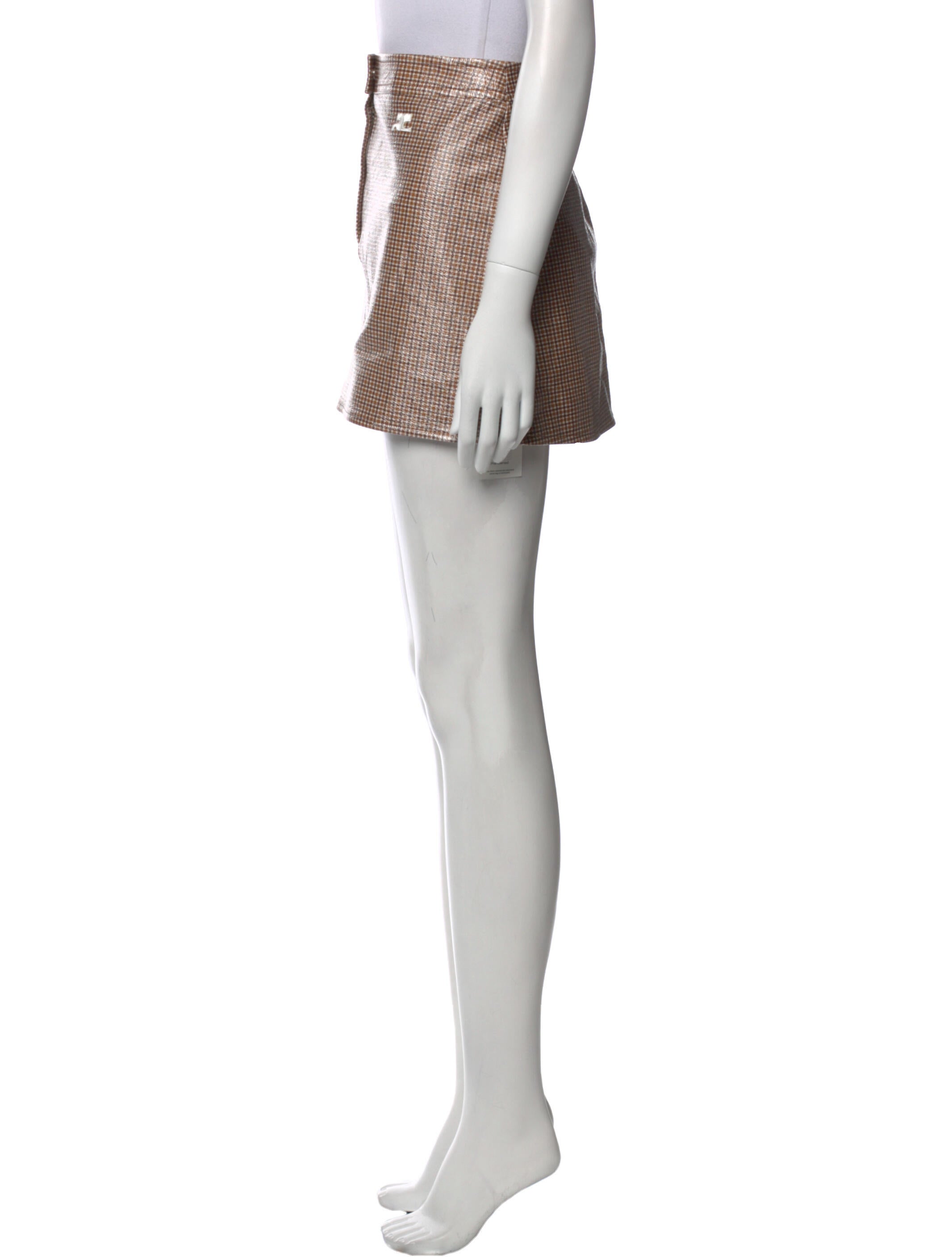 Courrèges Plaid Print Mini Skirt