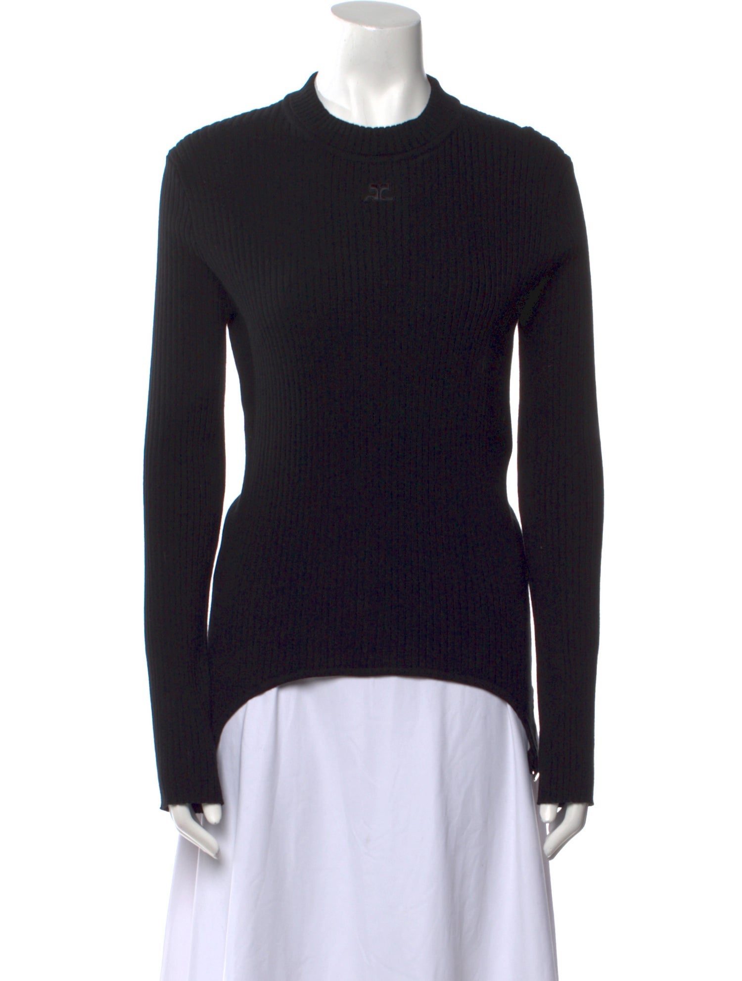 Courrèges Crew Neck Long Sleeve Top